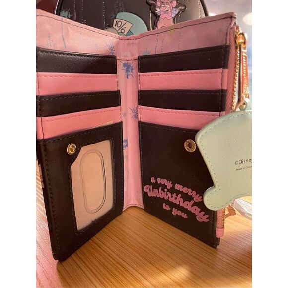 Loungefly Disney Alice Hatter In Wonderland Mad Tea Party Backpack & Wallet NWT - Picture 4 of 16
